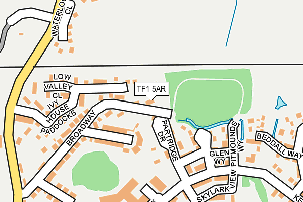 TF1 5AR map - OS OpenMap – Local (Ordnance Survey)