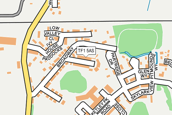 TF1 5AS map - OS OpenMap – Local (Ordnance Survey)