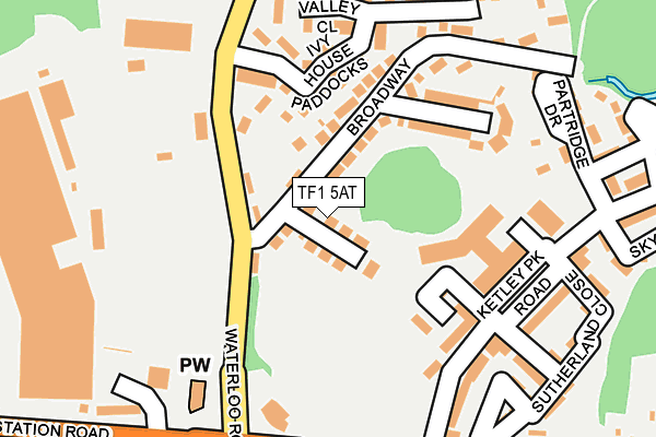 TF1 5AT map - OS OpenMap – Local (Ordnance Survey)