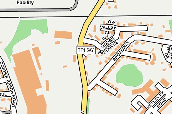 TF1 5AY map - OS OpenMap – Local (Ordnance Survey)