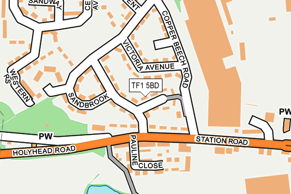 TF1 5BD map - OS OpenMap – Local (Ordnance Survey)