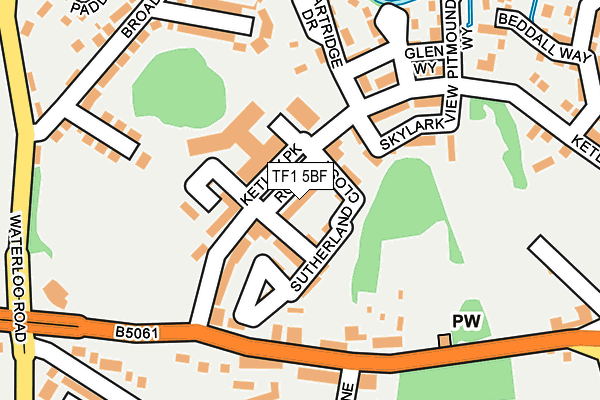 TF1 5BF map - OS OpenMap – Local (Ordnance Survey)
