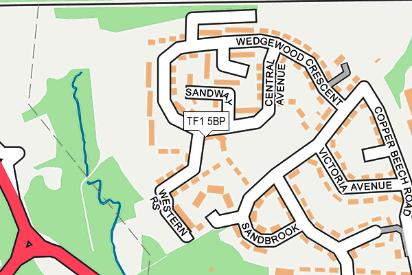 TF1 5BP map - OS OpenMap – Local (Ordnance Survey)