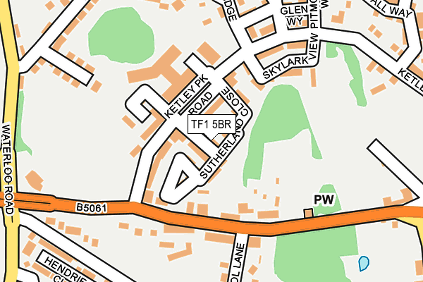 TF1 5BR map - OS OpenMap – Local (Ordnance Survey)