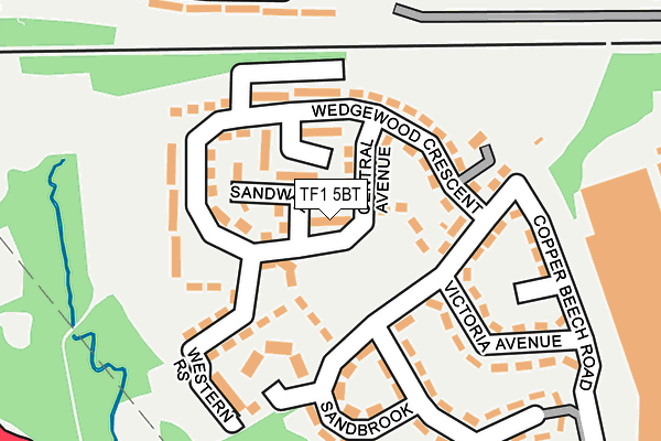 TF1 5BT map - OS OpenMap – Local (Ordnance Survey)