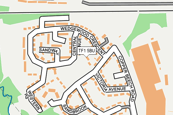 TF1 5BU map - OS OpenMap – Local (Ordnance Survey)