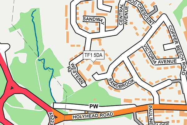 TF1 5DA map - OS OpenMap – Local (Ordnance Survey)