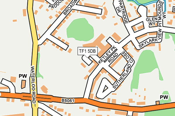 TF1 5DB map - OS OpenMap – Local (Ordnance Survey)
