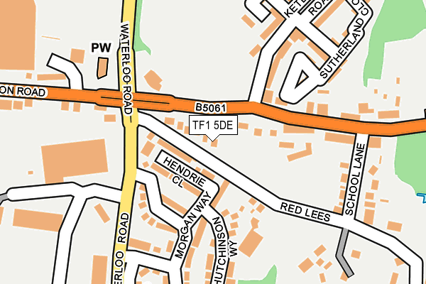 TF1 5DE map - OS OpenMap – Local (Ordnance Survey)