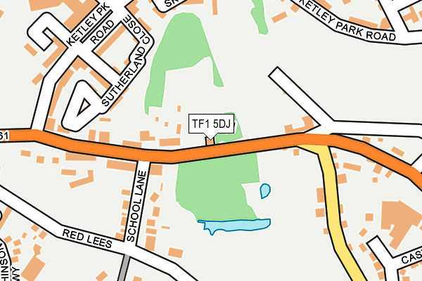 TF1 5DJ map - OS OpenMap – Local (Ordnance Survey)