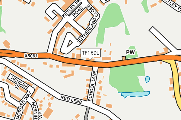 TF1 5DL map - OS OpenMap – Local (Ordnance Survey)