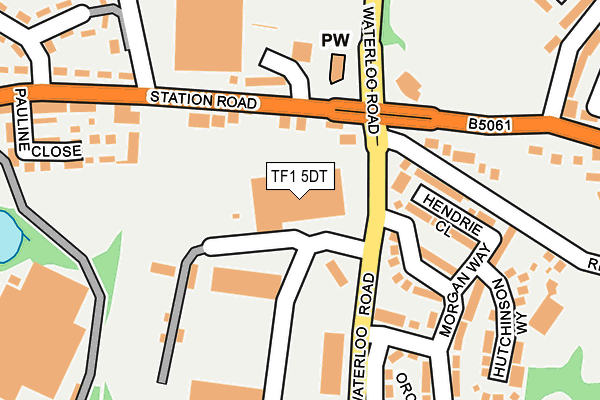 TF1 5DT map - OS OpenMap – Local (Ordnance Survey)