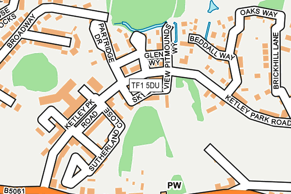 TF1 5DU map - OS OpenMap – Local (Ordnance Survey)