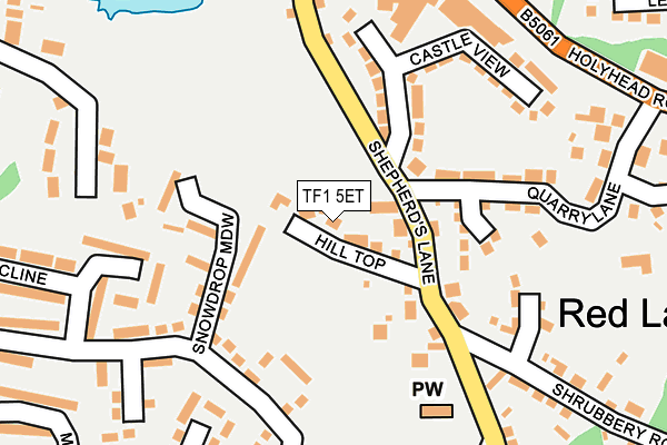 TF1 5ET map - OS OpenMap – Local (Ordnance Survey)