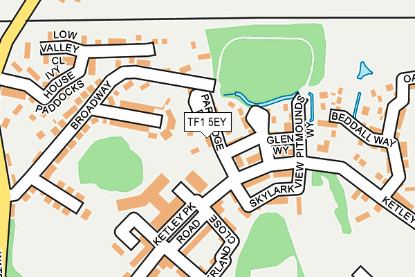 TF1 5EY map - OS OpenMap – Local (Ordnance Survey)