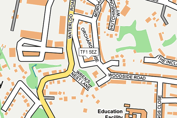 TF1 5EZ map - OS OpenMap – Local (Ordnance Survey)