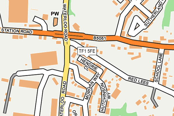 TF1 5FE map - OS OpenMap – Local (Ordnance Survey)