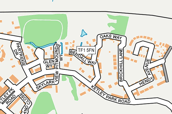 TF1 5FN map - OS OpenMap – Local (Ordnance Survey)