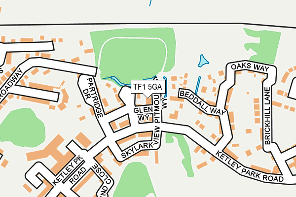 TF1 5GA map - OS OpenMap – Local (Ordnance Survey)