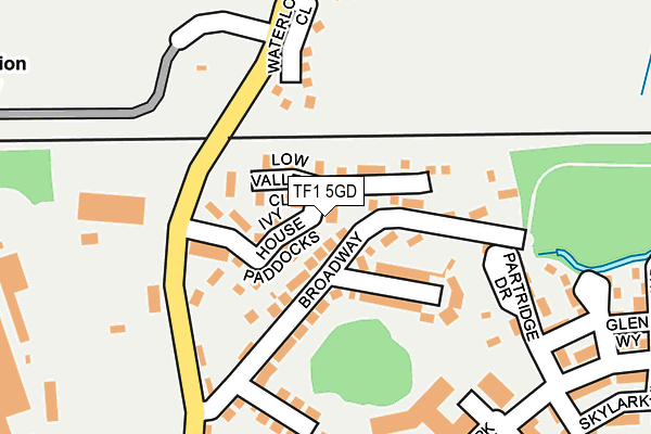 TF1 5GD map - OS OpenMap – Local (Ordnance Survey)