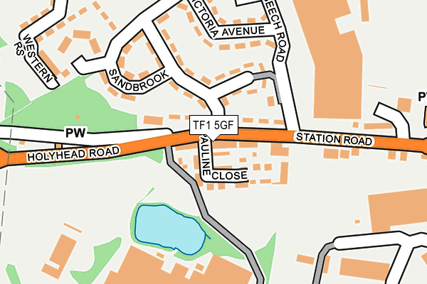 TF1 5GF map - OS OpenMap – Local (Ordnance Survey)