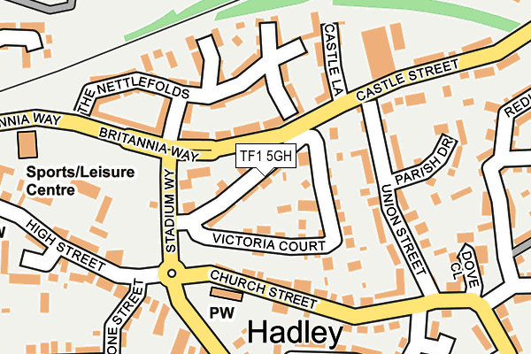 TF1 5GH map - OS OpenMap – Local (Ordnance Survey)