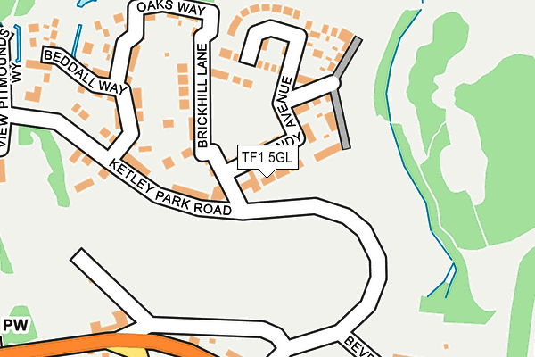 TF1 5GL map - OS OpenMap – Local (Ordnance Survey)