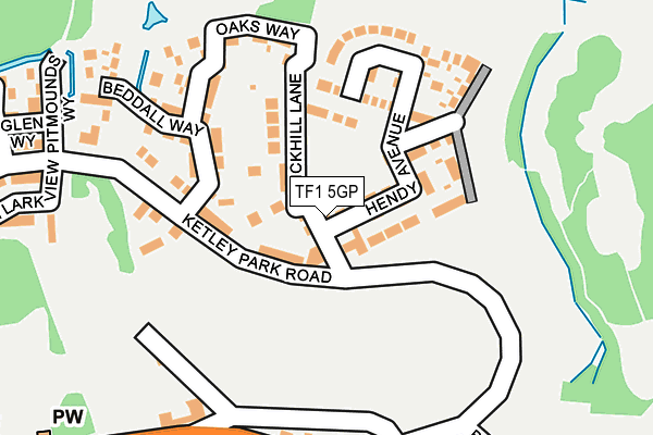 TF1 5GP map - OS OpenMap – Local (Ordnance Survey)