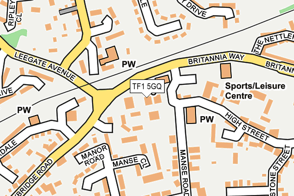 TF1 5GQ map - OS OpenMap – Local (Ordnance Survey)