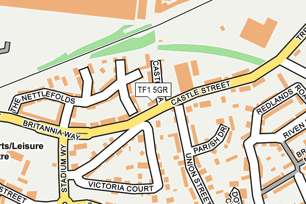 TF1 5GR map - OS OpenMap – Local (Ordnance Survey)