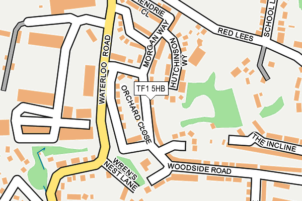 TF1 5HB map - OS OpenMap – Local (Ordnance Survey)