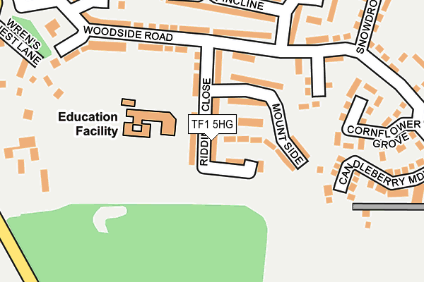 TF1 5HG map - OS OpenMap – Local (Ordnance Survey)