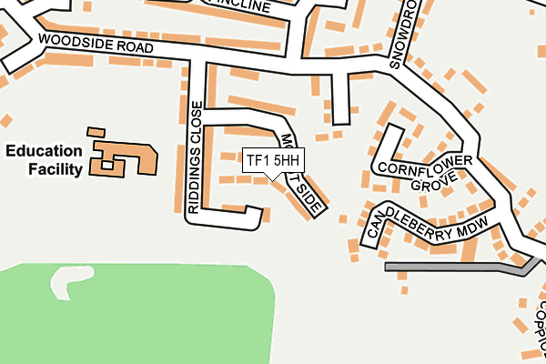 TF1 5HH map - OS OpenMap – Local (Ordnance Survey)