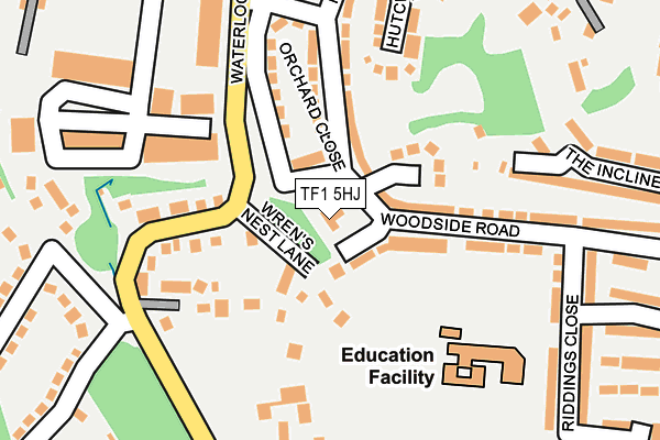 TF1 5HJ map - OS OpenMap – Local (Ordnance Survey)