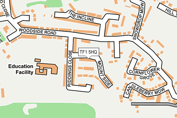TF1 5HQ map - OS OpenMap – Local (Ordnance Survey)