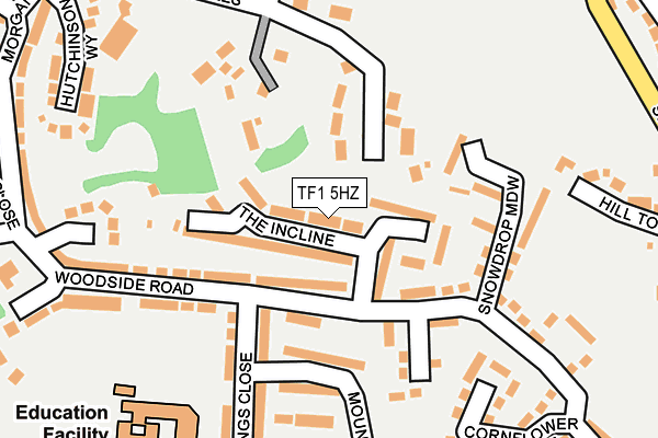 TF1 5HZ map - OS OpenMap – Local (Ordnance Survey)