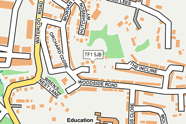 TF1 5JB map - OS OpenMap – Local (Ordnance Survey)