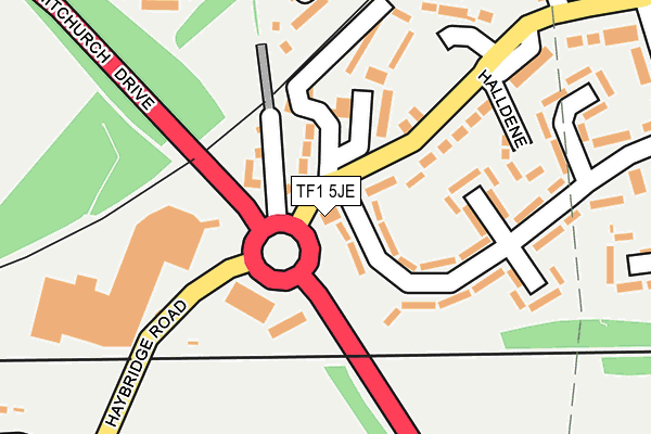 TF1 5JE map - OS OpenMap – Local (Ordnance Survey)