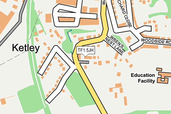 TF1 5JH map - OS OpenMap – Local (Ordnance Survey)