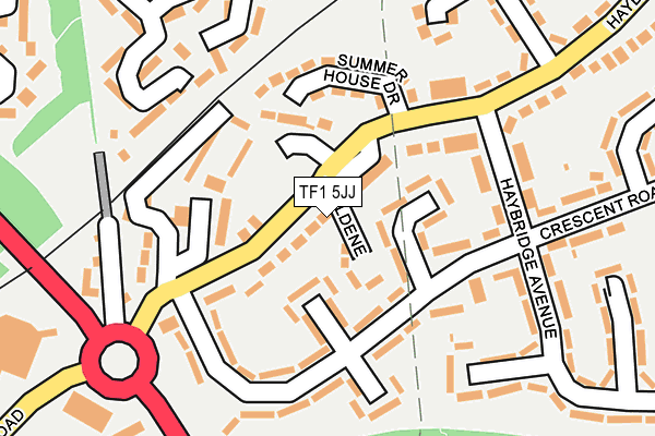 TF1 5JJ map - OS OpenMap – Local (Ordnance Survey)