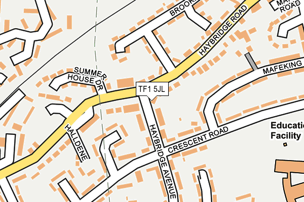 TF1 5JL map - OS OpenMap – Local (Ordnance Survey)