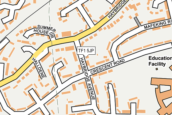 TF1 5JP map - OS OpenMap – Local (Ordnance Survey)