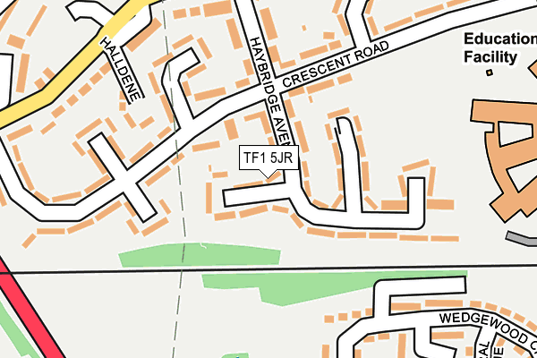 TF1 5JR map - OS OpenMap – Local (Ordnance Survey)