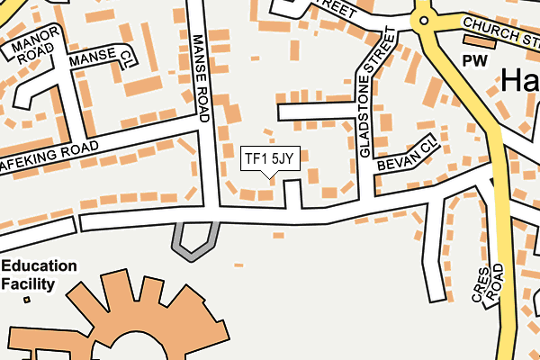 TF1 5JY map - OS OpenMap – Local (Ordnance Survey)