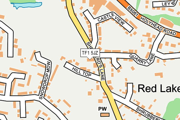 TF1 5JZ map - OS OpenMap – Local (Ordnance Survey)