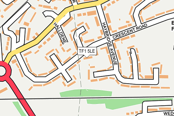 TF1 5LE map - OS OpenMap – Local (Ordnance Survey)
