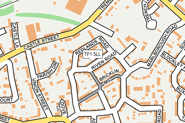 TF1 5LL map - OS OpenMap – Local (Ordnance Survey)