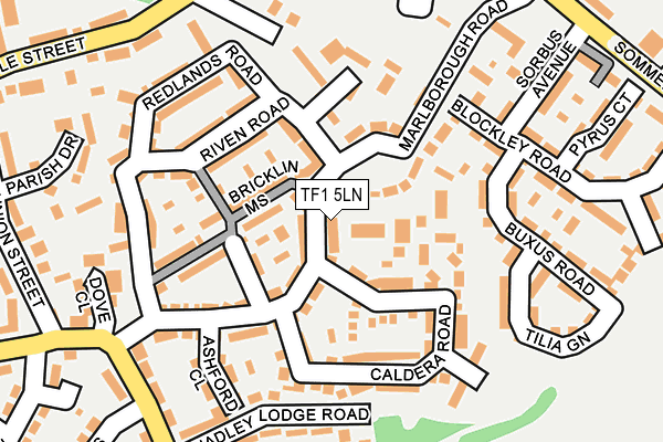 TF1 5LN map - OS OpenMap – Local (Ordnance Survey)