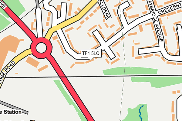 TF1 5LQ map - OS OpenMap – Local (Ordnance Survey)