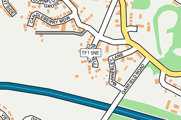 TF1 5NE map - OS OpenMap – Local (Ordnance Survey)